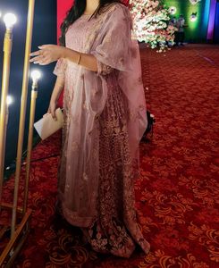 Gorgeous Pink Net Anarkali