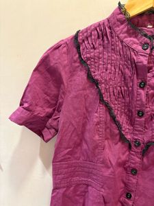 Vintage Lace Trim Strachable Top