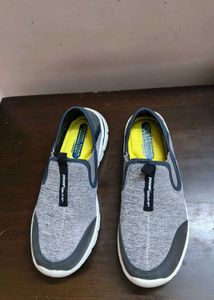 Power Men grey mesh walking sports slip-on shoes