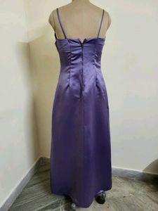 Purple Satin Gown