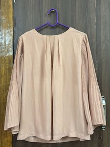 Elegant Pleated Sleeve Blouse