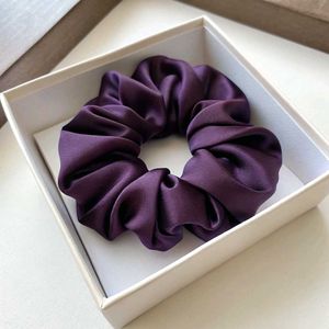 Satin Silk Purple Scrunchie