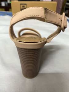 Nude Solid Sandal Heels