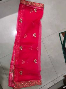 Red Embroidered Lehenga Skirt