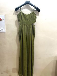 Olive Side Cut Stylish Jumpsuit