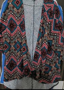 Patterned Kimono Cardigan