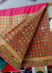 Gorgeous Mirror Work Saree with Blouse