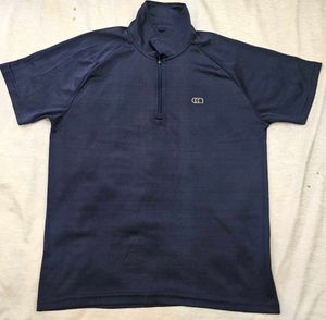 Navy Blue Half-Zip T-Shirt