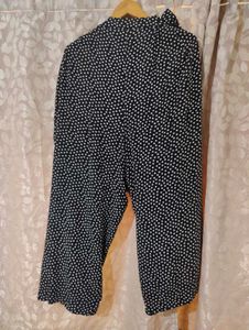 Plus Size Polka Dot Zippered Pants