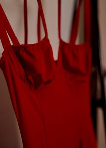 Red Mini Dress with Straps