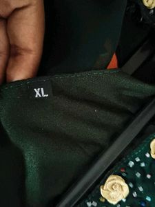 Dark Green Colour Gown With Dupatta