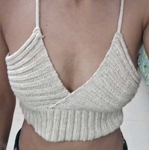 Knit Crop Top Combo Set