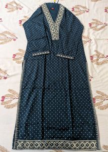 Bottle Green Kurta Palazzo Set With Dupatta