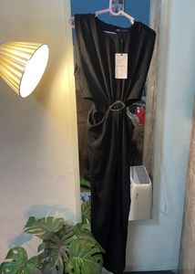 Chic Black Zara Cutout Maxi Dress(negotiatable )