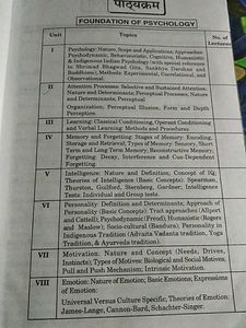 Psychology Textbook - B.A. Semester I