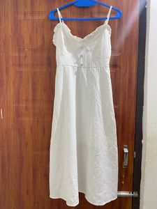 Elegant White Midi Dress| In Great Condition