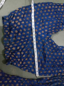 Blue &amp; Gold Kurta Set