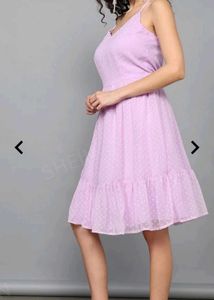 Lilac Swiss Dot Dress