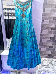 Green Sparkle Gown For Party Nd Mehndi Function