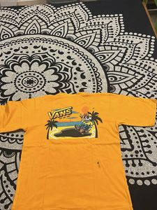 Vans Checkerboard Logo Tee - Mustard