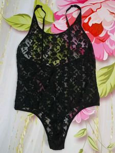 (1100)Black Lace Bodysuit