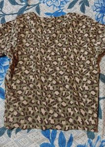 ZARA LEOPARD PRINT TOP.