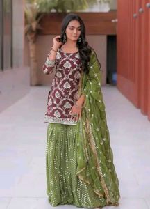 Partywear Sharara Suit For Women