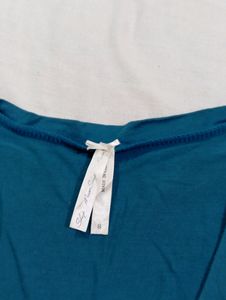 Teal Wrap Top
