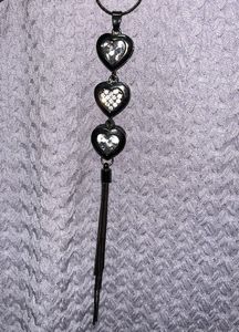 Black Metal Earrings And Necklace Combo