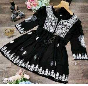 Black and White Chikankari Kurta