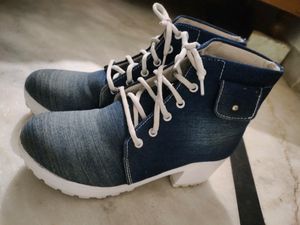 Denim Boots