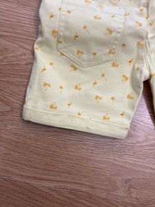 Boys Yellow Printed Shorts