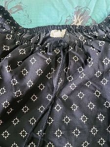 Black &amp; White Print Mini Dress