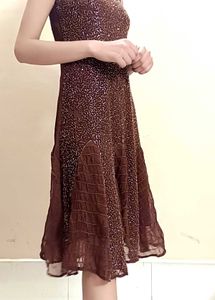 Brown Party Wear Dress 🤎