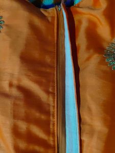 Orange Embellished Blouse