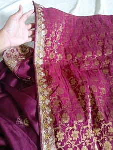 Elegant Heavy Embroidered Saree