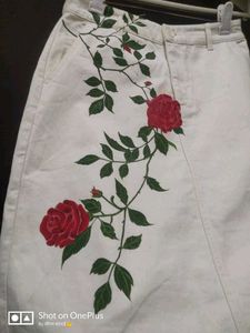 Pinteresty Rose Painted Skirt 🥀