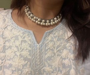 Pearl Oxidised Necklace