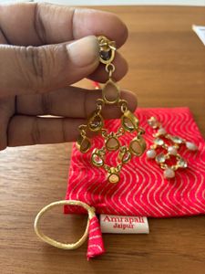 Amrapali Silver Chandelier  Earrings