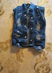 T-shirt With Denim Jacket For 10 Years Old Boy.