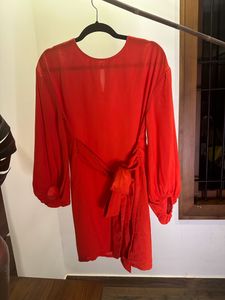 Orangish Red Dress
