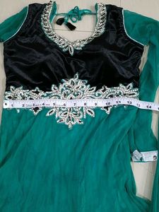 Elegant Green Anarkali Kurta Set