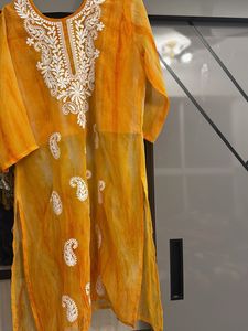 Yellow Embroidered Kurta