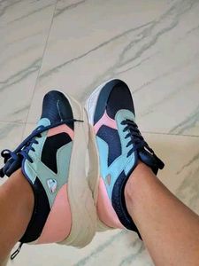 Stylish Navy &amp; Pink Sneakers