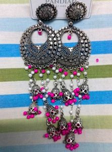 Oxidized Jhumka Earrings