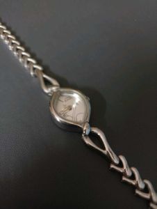 Silver-Tone Chain Watch