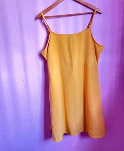 New XXL Yellow Noodle Strip Dress