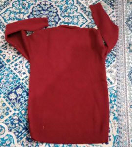Maroon V-Neck Sweater