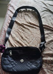 Black Quilted Belt Bag