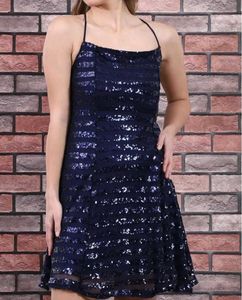 Navy Sequin Mini Dress(Brand-Shein)✨